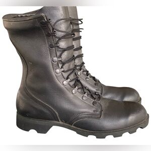 Vintage 1989 Ro-Search Combat Army Military Jump Boots Black All Leather 9.5 R